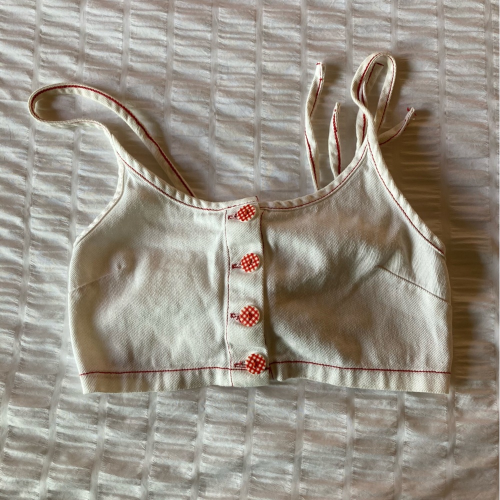 60’s inspired tie back crop top from Urban Outfitters